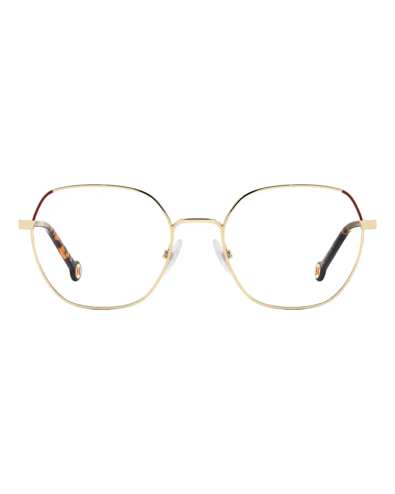 Carolina Herrera New York Brille mit geometrischem Gestell - Gold Gold