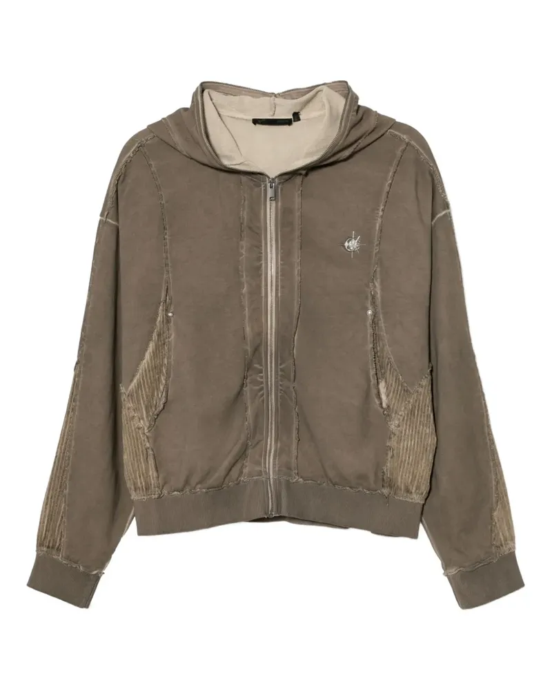 FIVE CM Hoodie mit Cord-Patch - Braun Braun