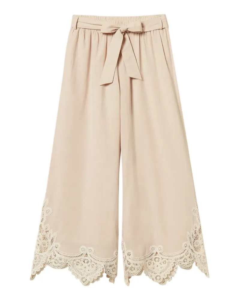 Twin-Set Hose mit Gürtel - Nude Nude
