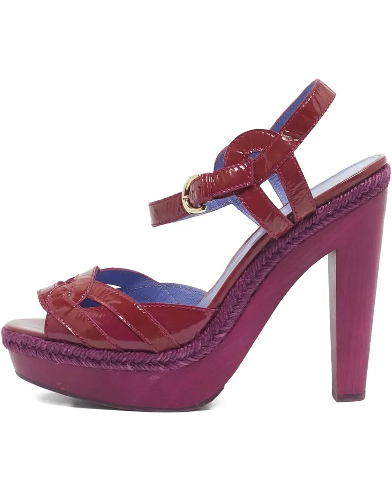 Sergio Rossi 1197048 patent platform sandal - Rot Rot