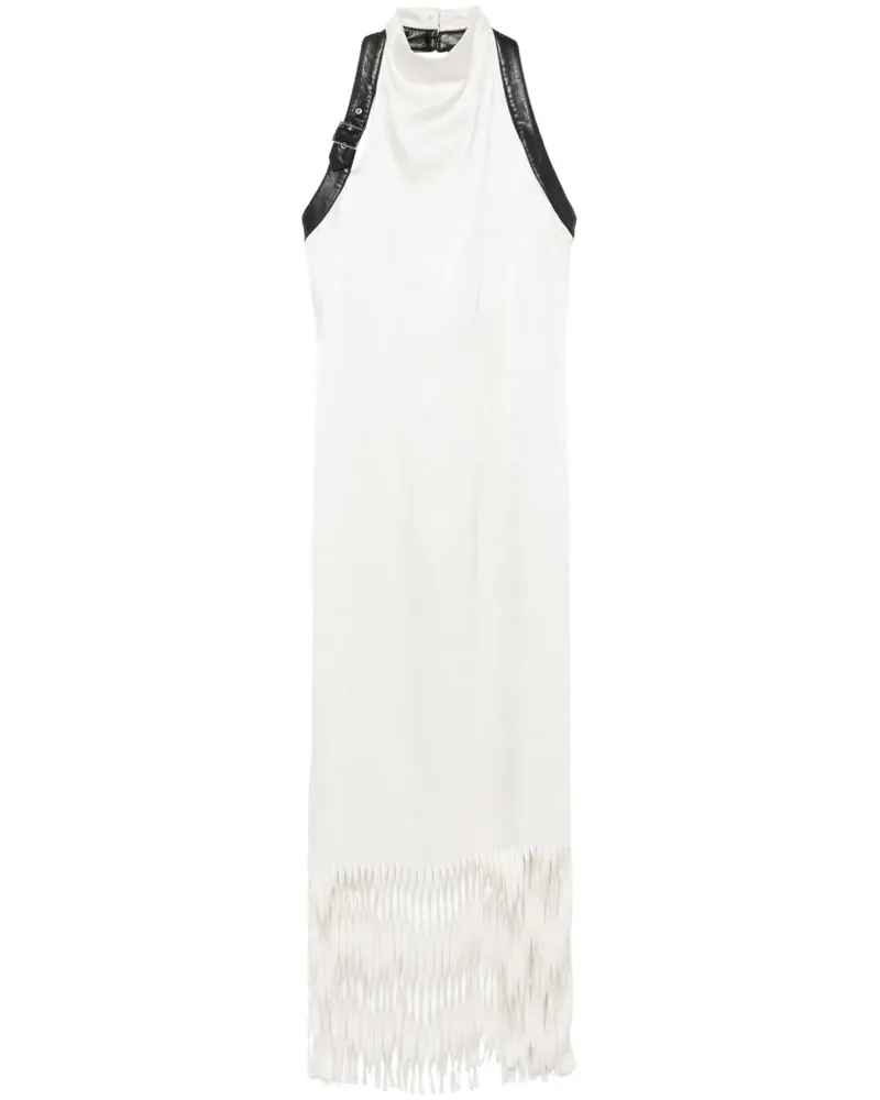 Nanushka Midikleid mit Fransen - Nude Nude