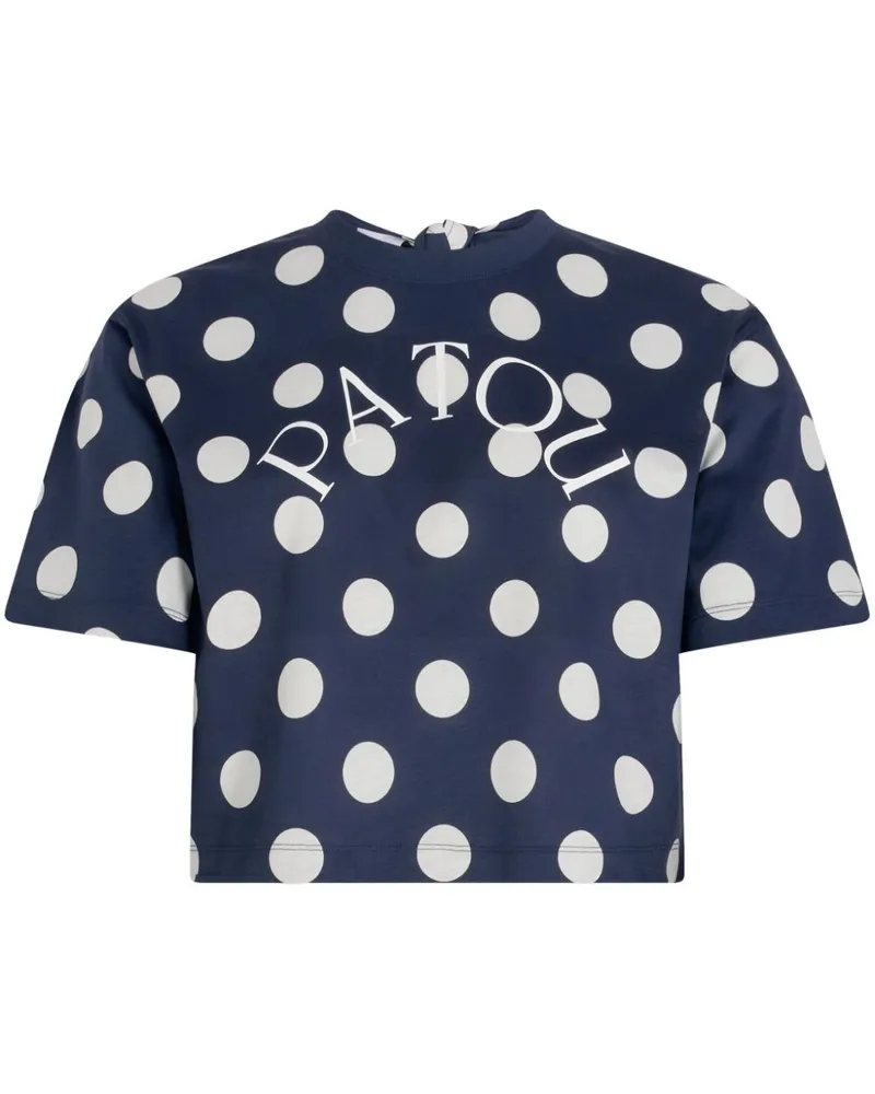 Patou T-Shirt mit Logo-Print - Blau Blau
