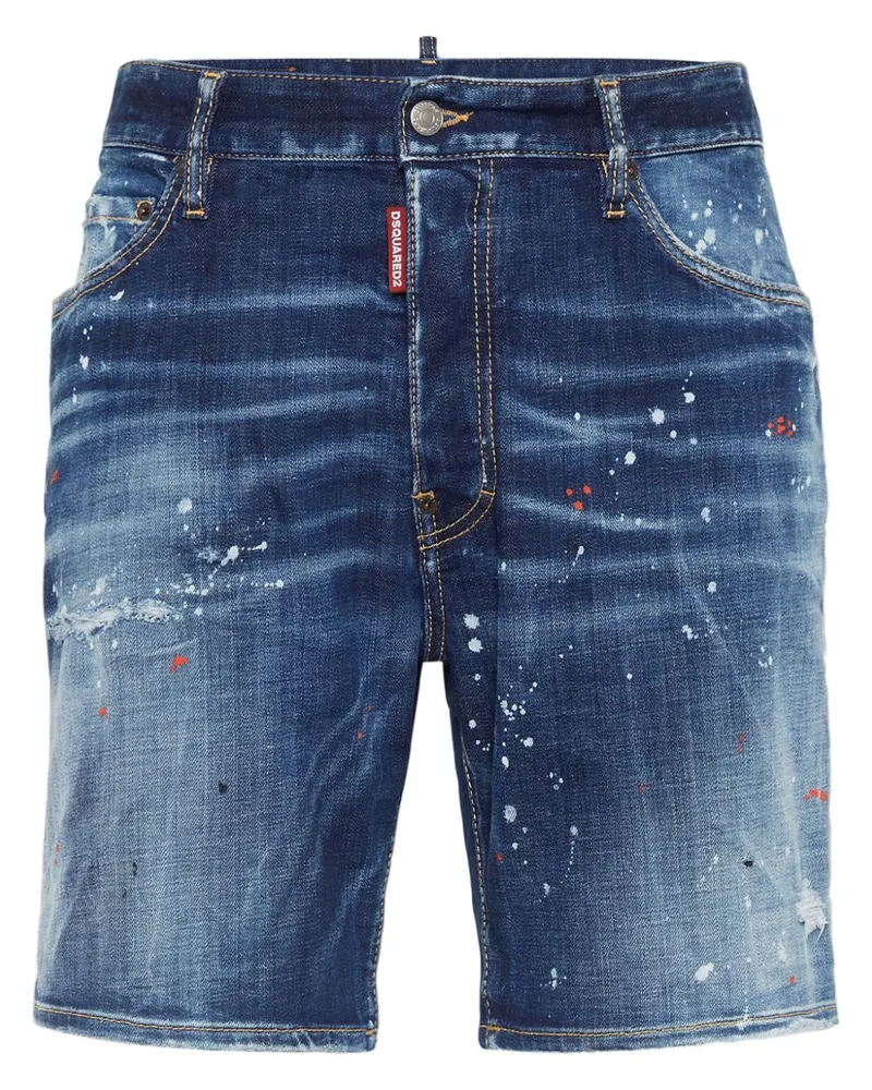 Dsquared2 Shorts mit Farbklecks-Print - Blau Blau