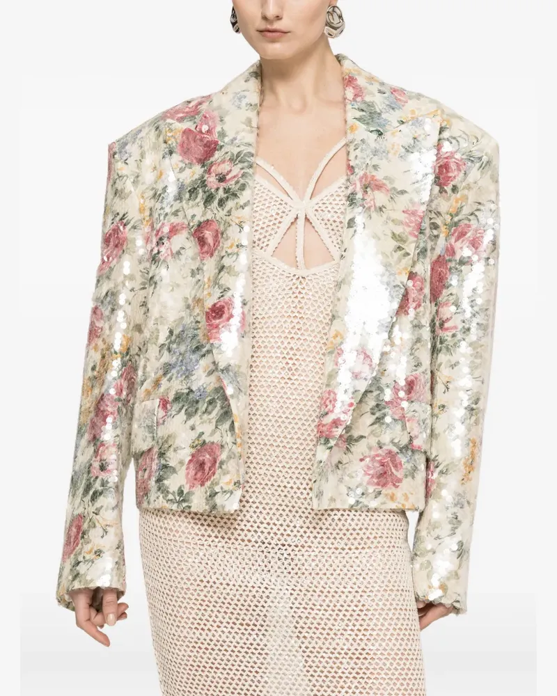 NISSA Oversized-Blazer mit Pailletten - Nude Nude