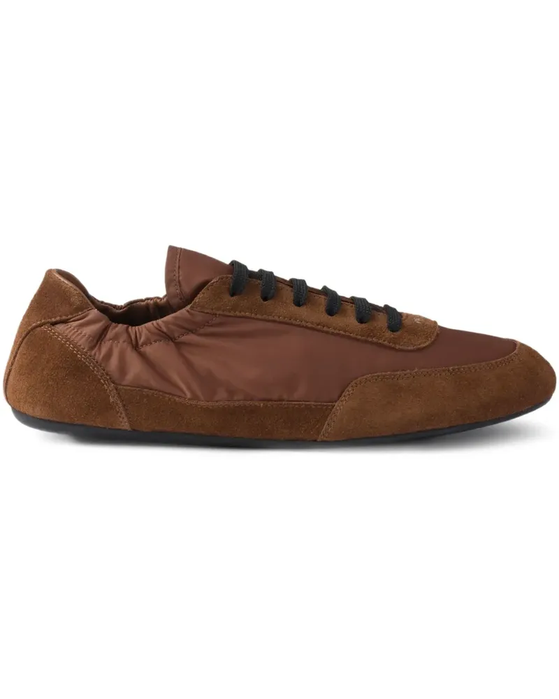 Prada Collapse Re-Nylon Sneakers aus Wildleder - Braun Braun