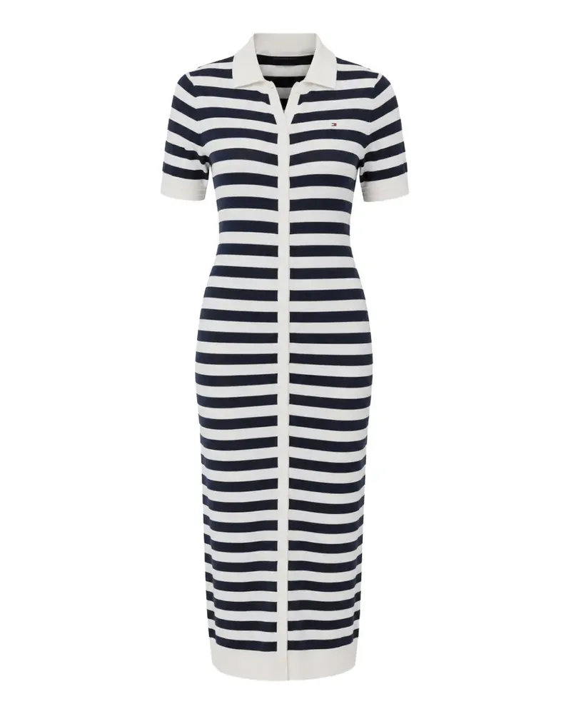 Tommy Hilfiger Gestreiftes Midikleid - Blau Blau