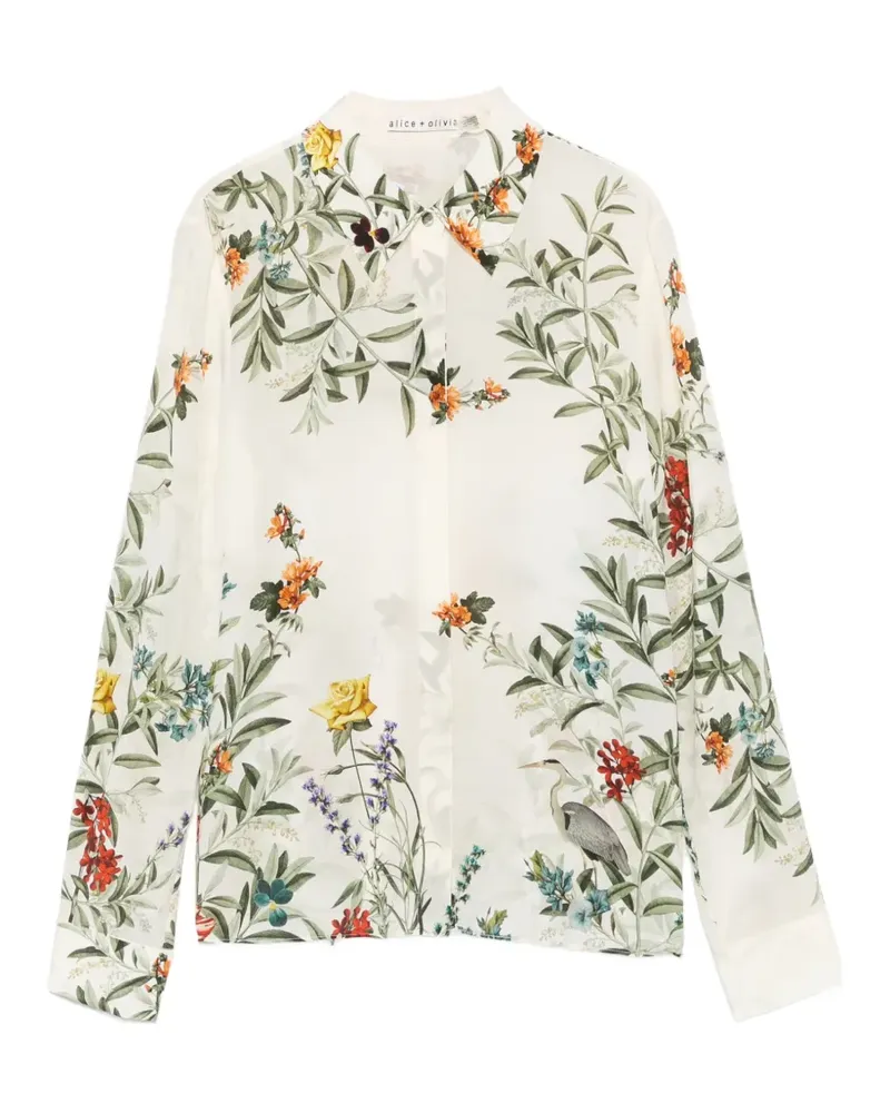 Alice + Olivia Hemd mit Blumenprint - Nude Nude