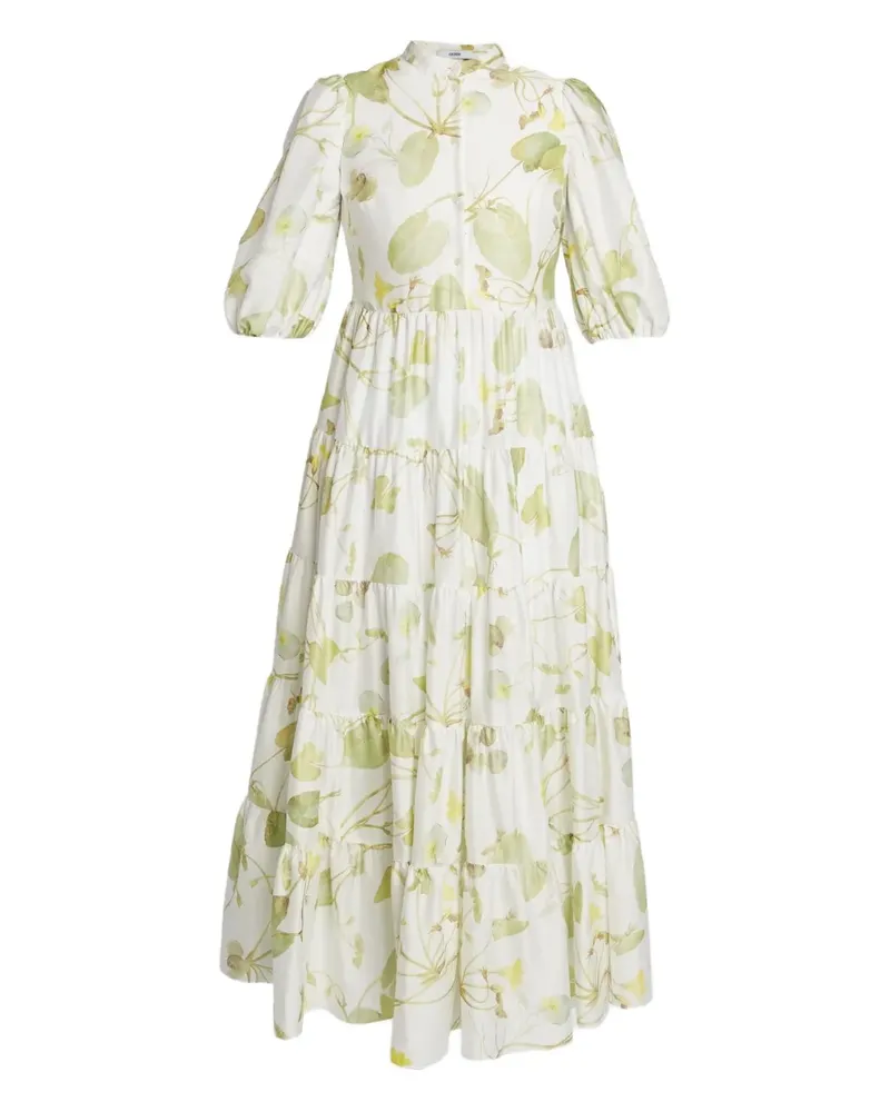Erdem Midikleid mit kurzen Ärmeln - Weiß Weiß