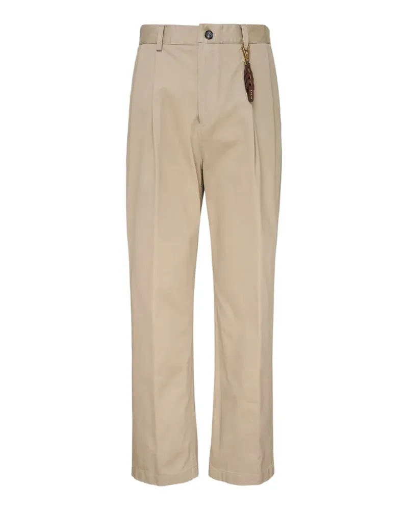 SOLID HOMME pleated-detail straight-leg trousers - Nude Nude