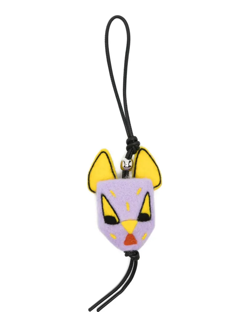 Loewe Louis Wain cat-motif felt bag charm - Violett Violett