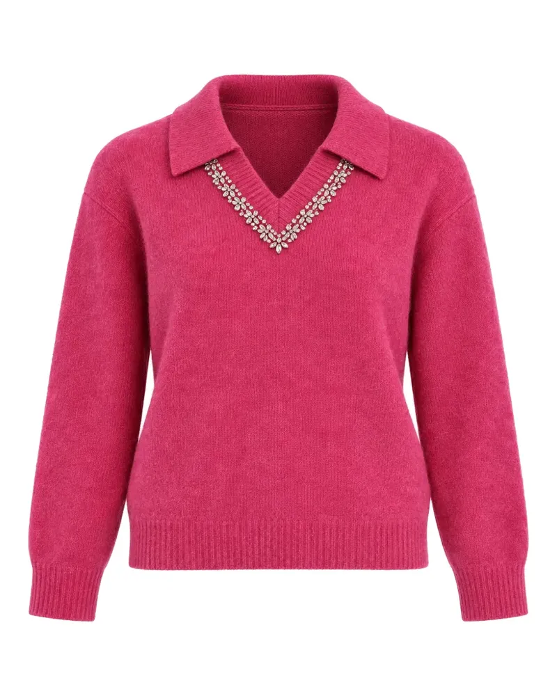 Pinko Pullover mit Kristallen - Rosa Rosa