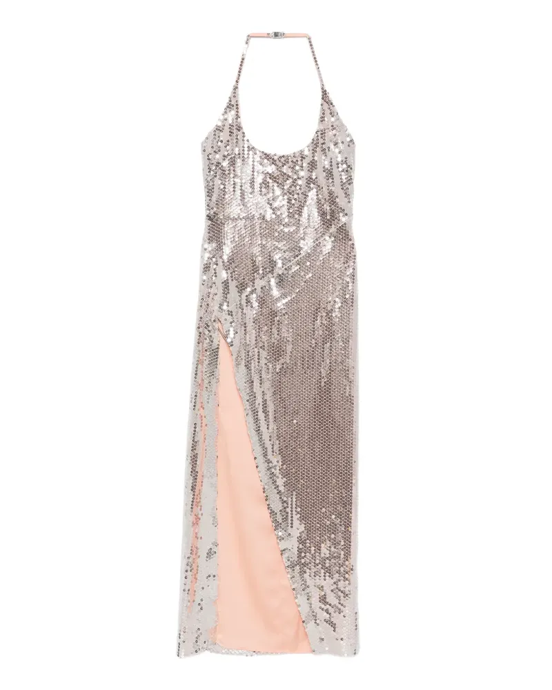 ATTICO Kleid mit Pailletten - Silber Silber