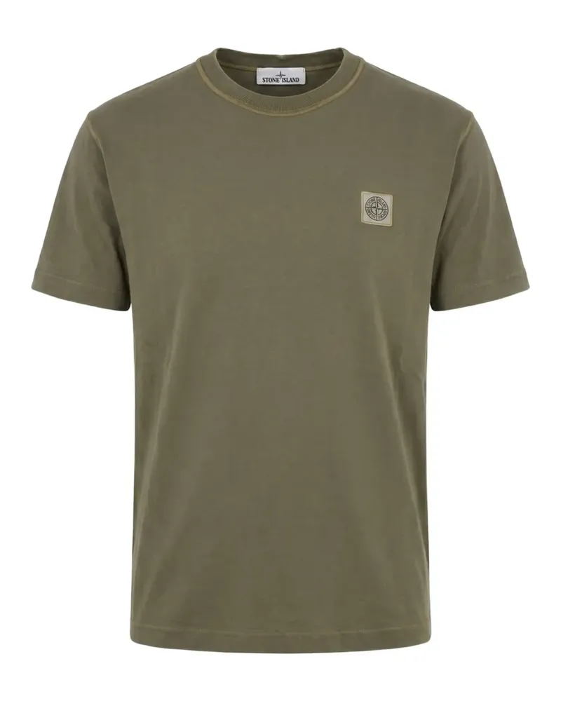 Stone Island logo-patch cotton T-shirt - Grün Grün
