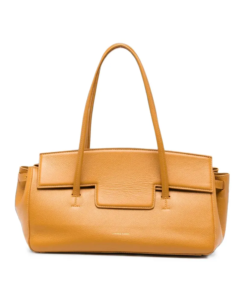 Liviana Conti Schultertasche mit Logo-Print - Gelb Gelb