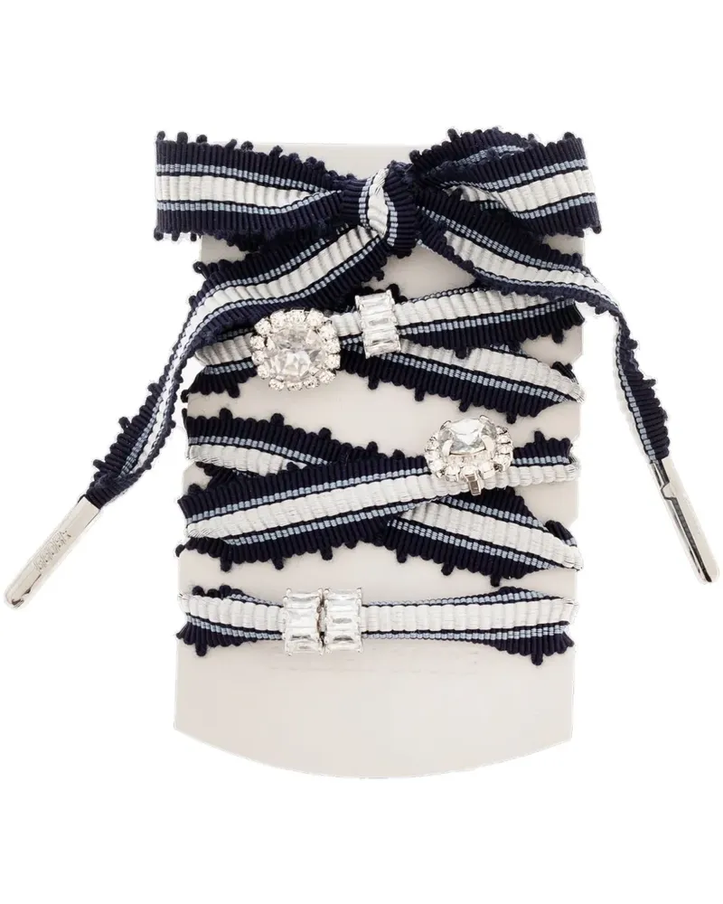 Golden Goose crystal-embellishment shoelaces - Blau Blau