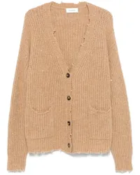 Laneus Cardigan mit Pailletten Braun