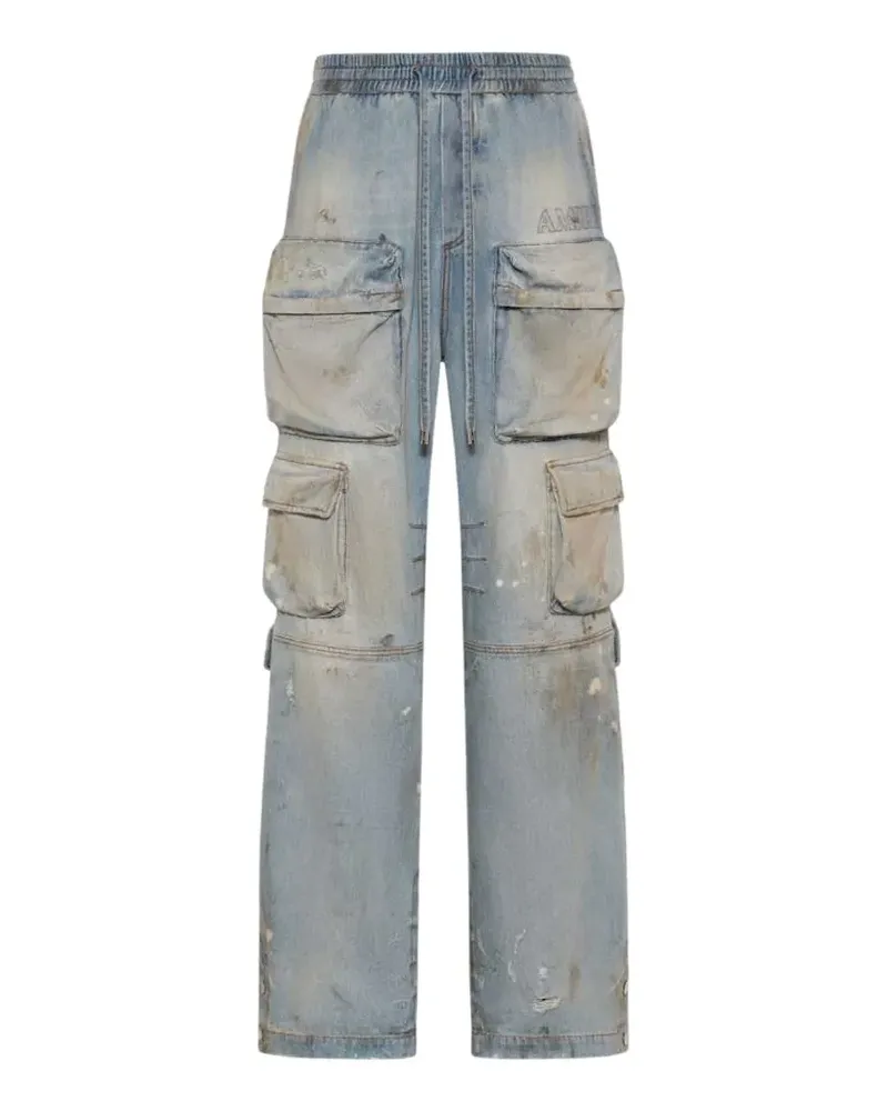 Amiri cargo-pockets drawstring jeans - Blau Blau