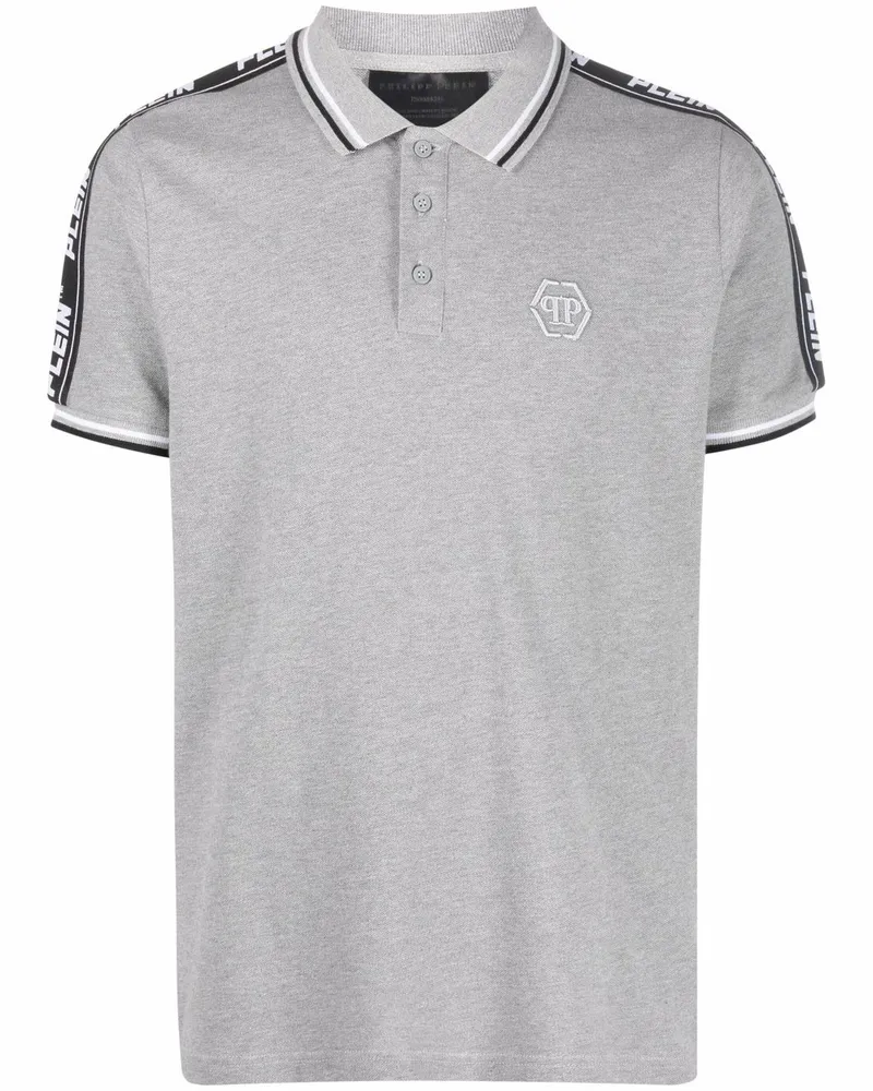Philipp Plein Poloshirt mit Logo-Stickerei - Grau Grau