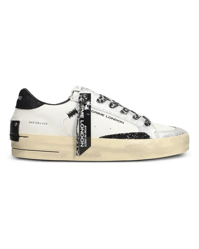 Crime SK8 Deluxe Sneakers mit Glitter-Effekt - Weiß Weiß