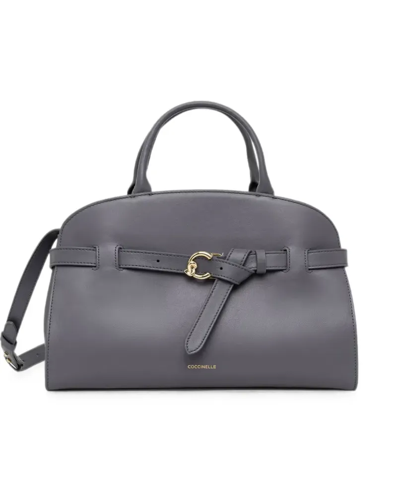 Coccinelle Sabine buckle-detail leather tote bag - Grau Grau