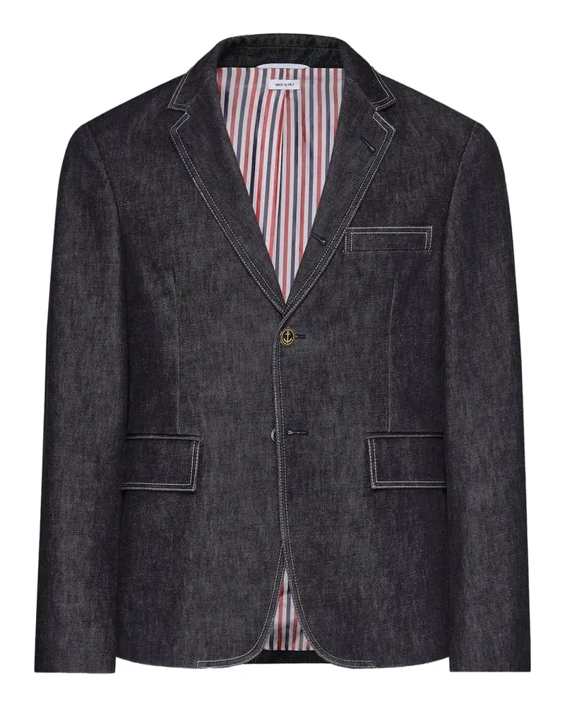 Thom Browne Geknöpfte Jeansjacke - Schwarz Schwarz