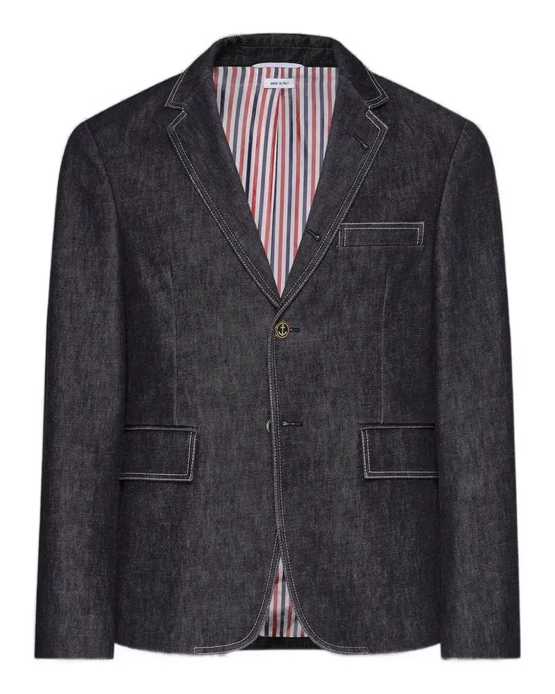 Thom Browne Geknöpfte Jeansjacke - Schwarz Schwarz