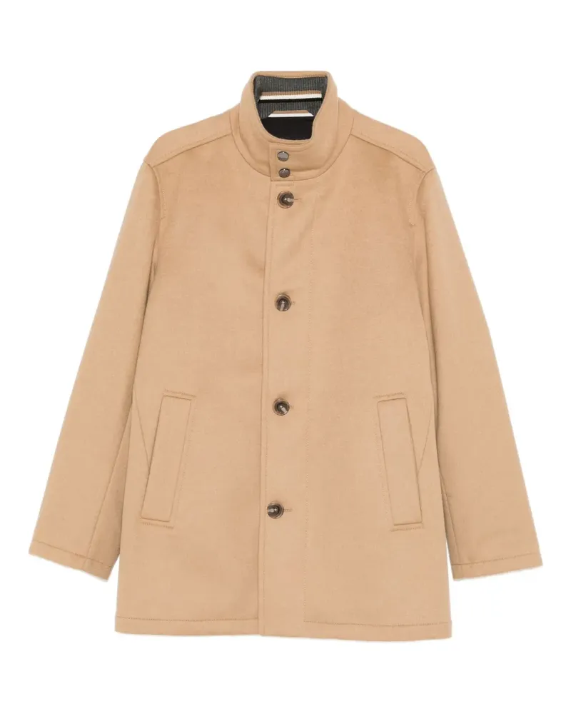 HUGO BOSS buttoned coat - Braun Braun