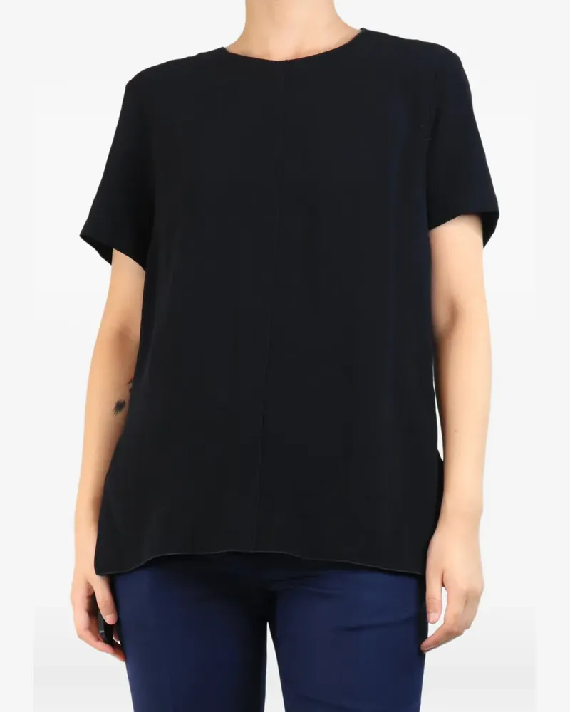 Proenza Schouler Kreppbluse mit Knoten - Schwarz Schwarz