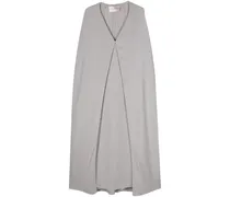 Maxikleid im Cape-Design - Grau