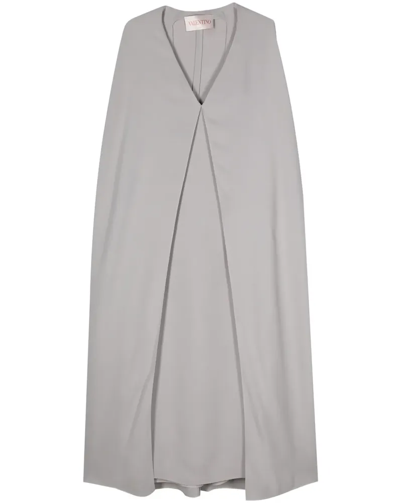 Valentino Garavani Maxikleid im Cape-Design - Grau Grau