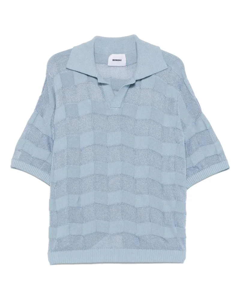 BONSAI Gestricktes T-Shirt - Blau Blau