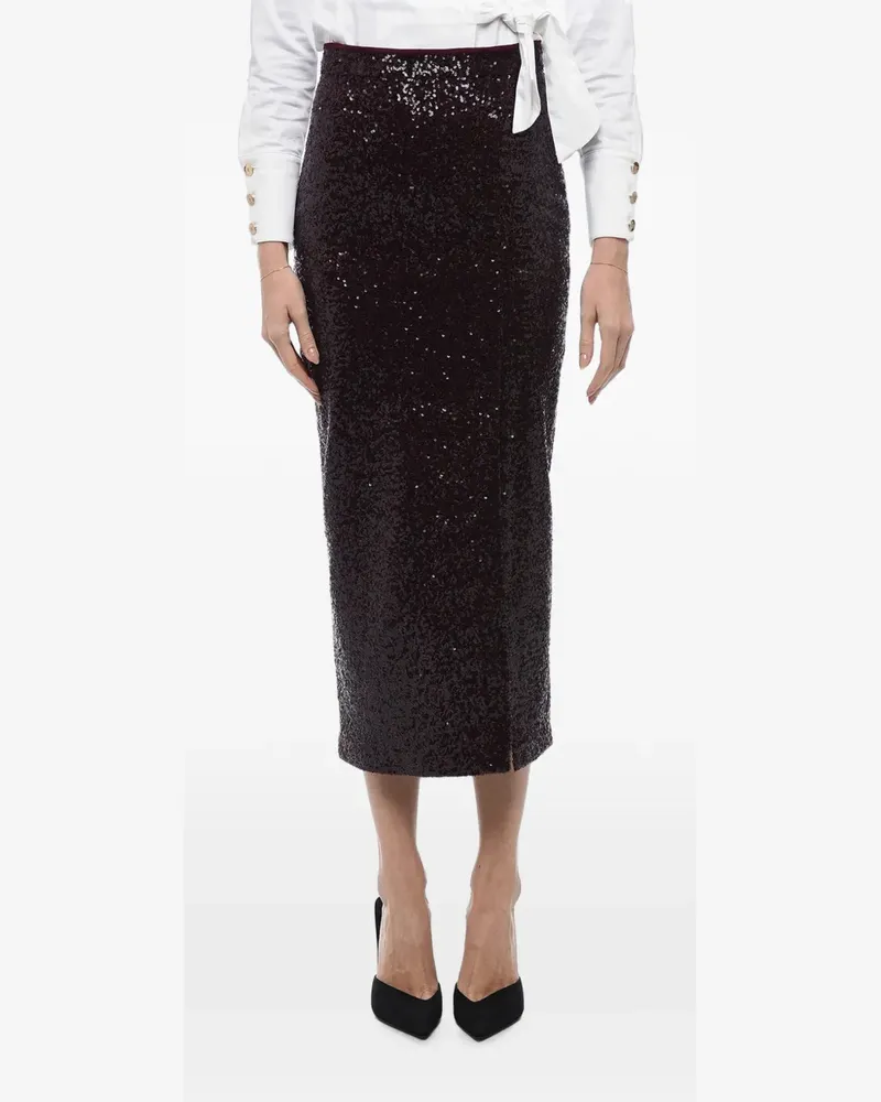 In The Mood for Love sequin-embellished midi skirt - Rot Rot