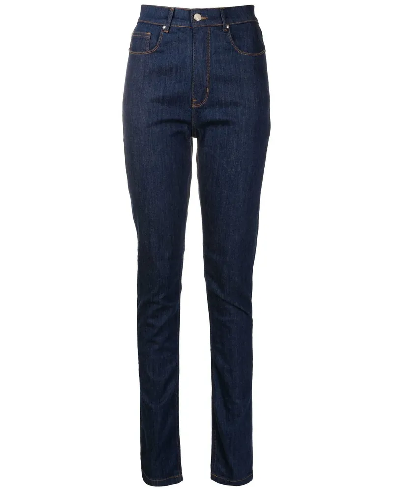 Amapô Skinny-Jeans mit Logo-Patch Blau