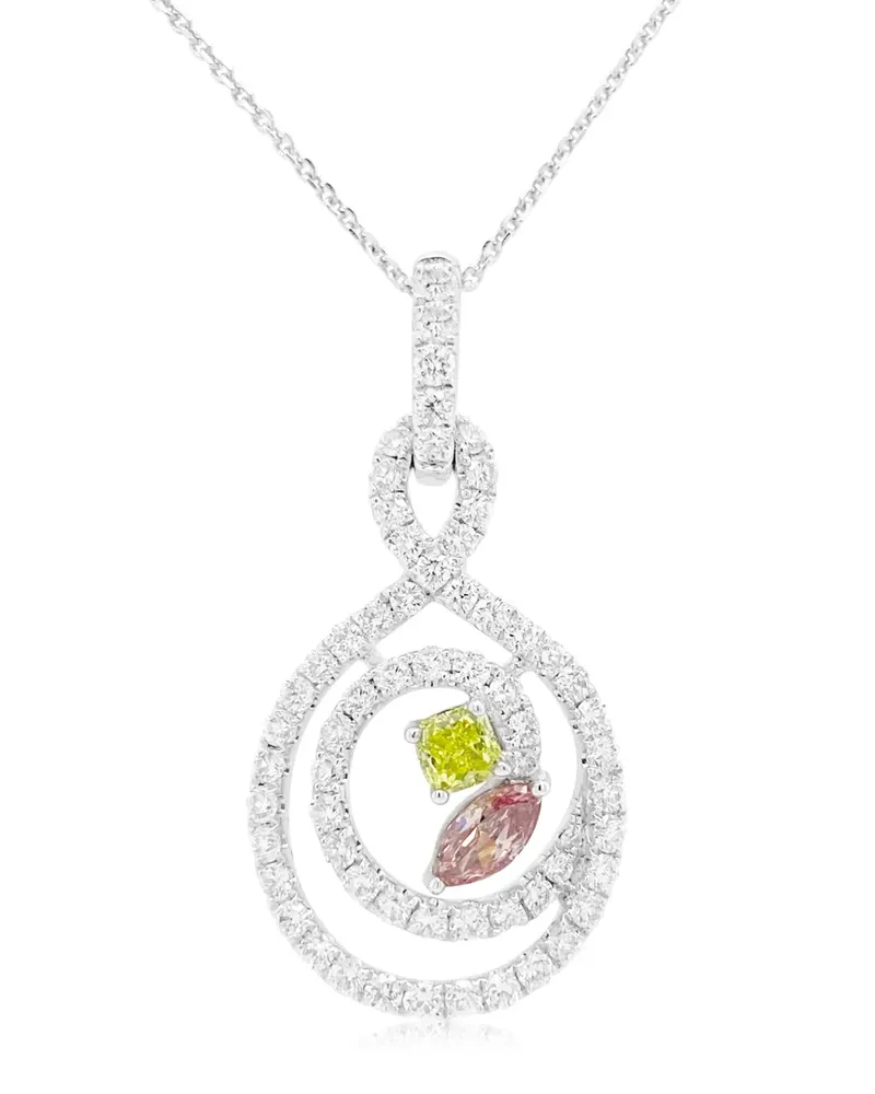 HYT Jewelry 18kt Gold- und Platinhalskette mit Diamanten - Silber Silber