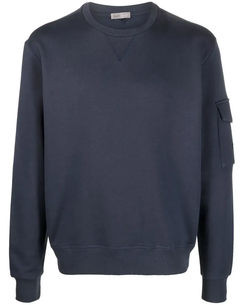 Herno Sweatshirt mit Klappentasche - Blau Blau