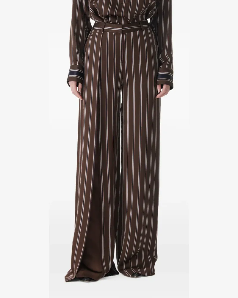 Jason Wu Gestreifte Straight-Leg-Hose - Braun Braun