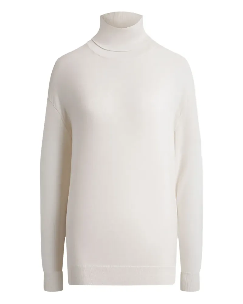 12 STOREEZ Merino-Rollkragenpullover - Weiß Weiß