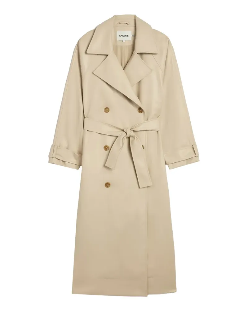 APPARIS Lana double-breasted trench coat - Nude Nude
