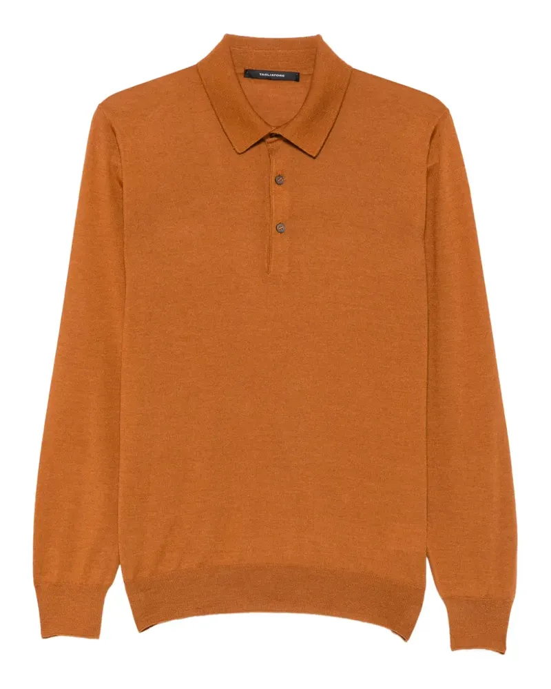 Tagliatore Langärmeliges Poloshirt - Orange Orange
