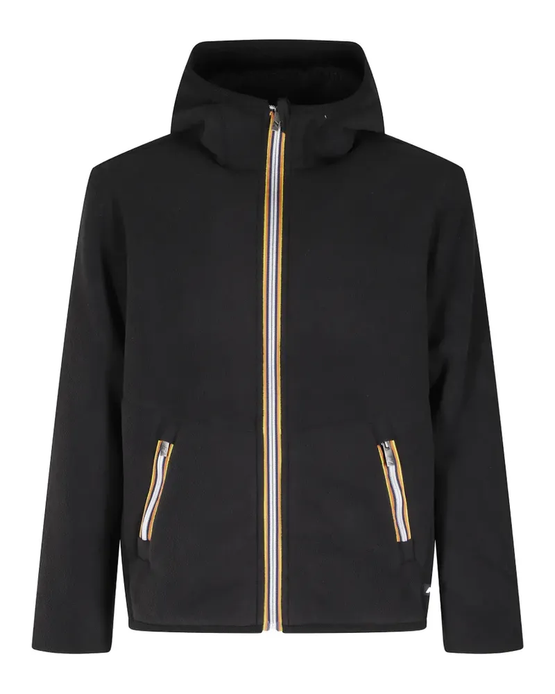 K-Way Jack reversible zip-up jacket - Schwarz Schwarz
