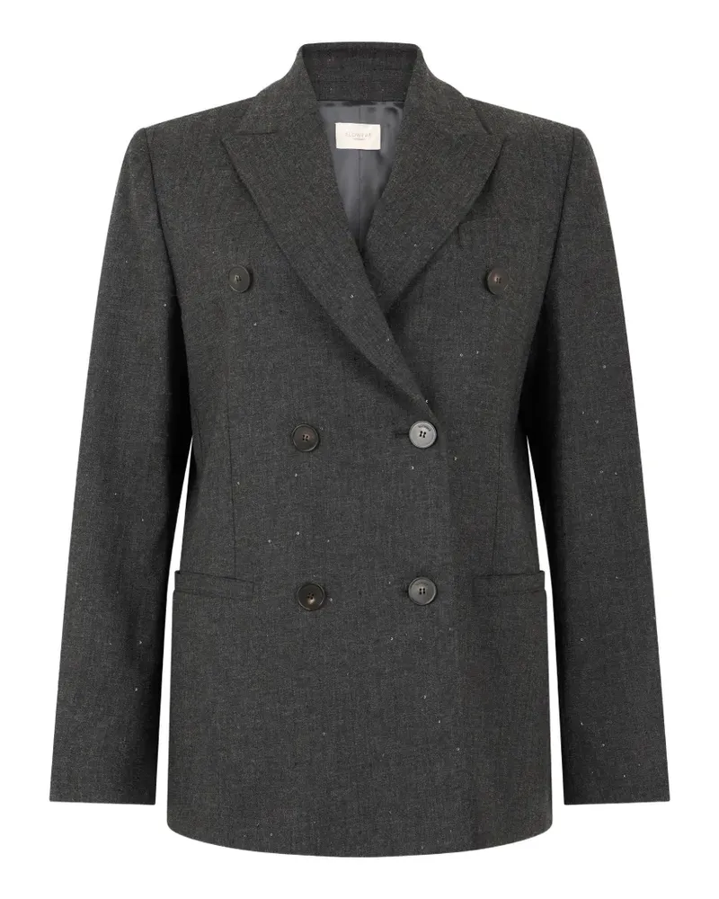 Slowear Doppelreihiger Blazer mit Pailletten - Grau Grau