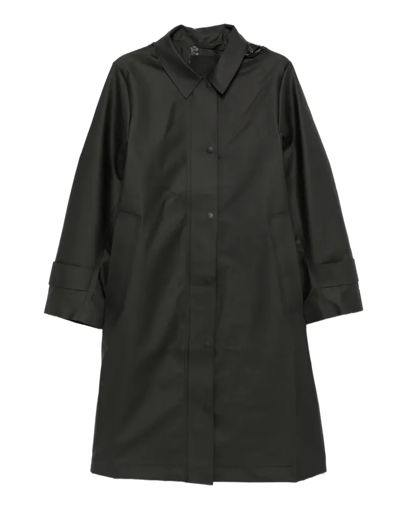 RAINS Nara hooded belted coat - Schwarz Schwarz