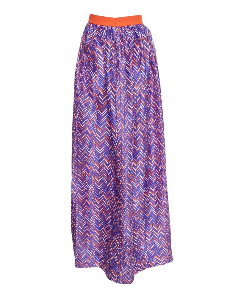 Roksanda Ilincic Maxirock mit Zickzack-Print - Violett Violett