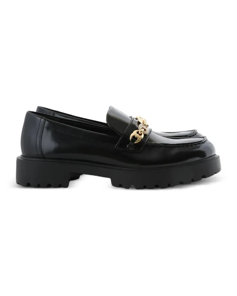 Tory Burch Pavé-Loafer mit Zwillinge-Detail - Schwarz Schwarz