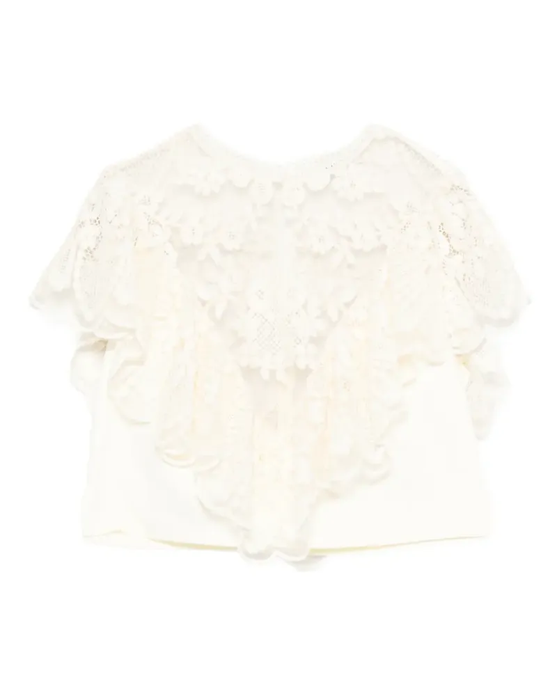 Sandro lace-detail blouse - Nude Nude