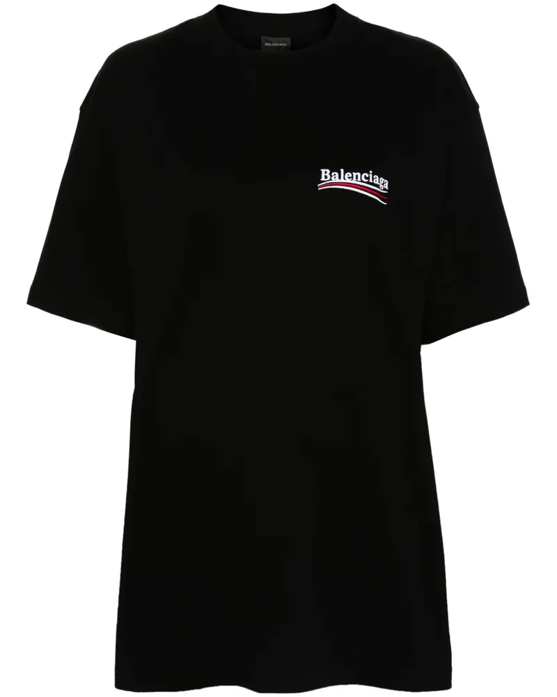 Balenciaga Political Campaign T-Shirt - Schwarz Schwarz