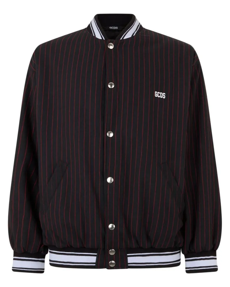 GCDS Pinstripe Clown Bomberjacke - Schwarz Schwarz