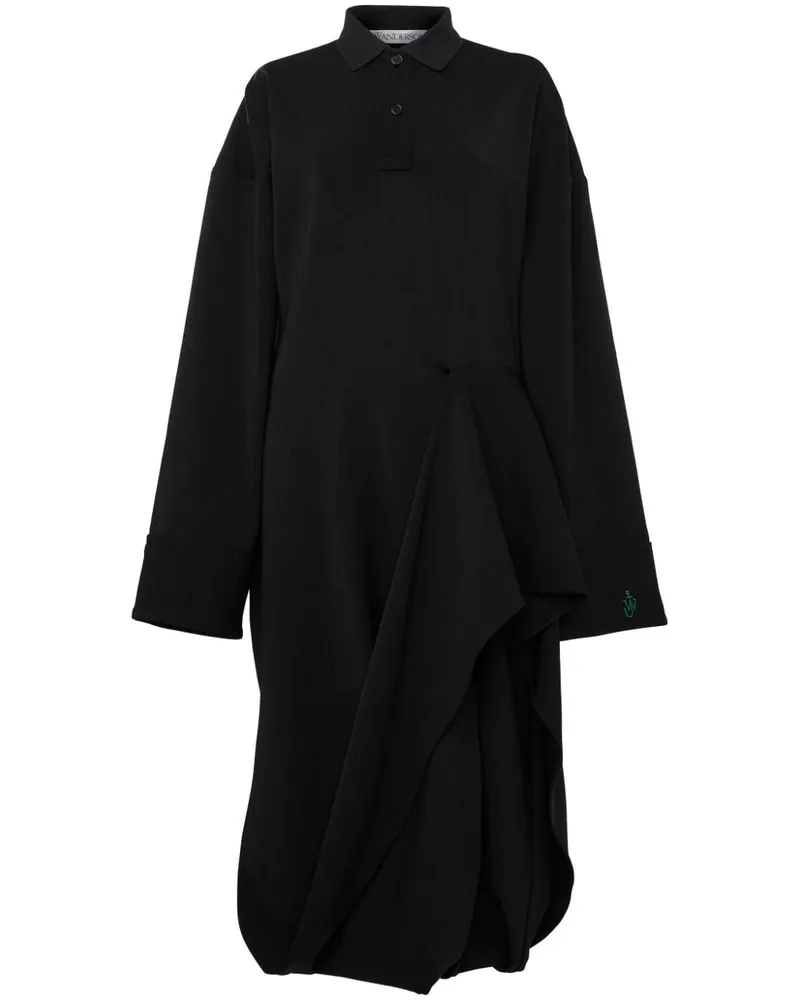 J.W.Anderson Skulpturales Midi-Poloshirtkleid - Schwarz Schwarz