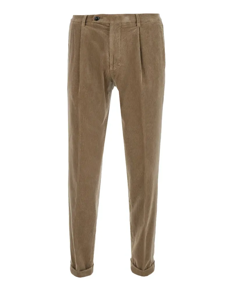 MICHAEL COAL Cordhose mit Falten - Nude Nude