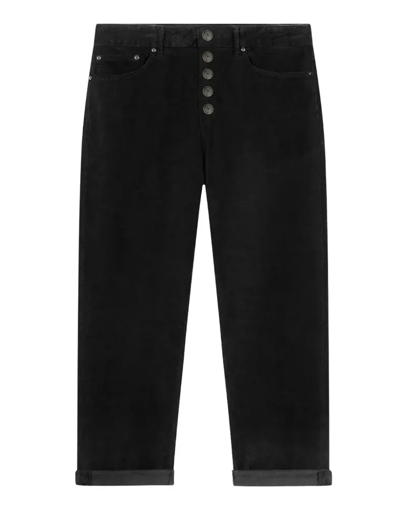 Dondup Cordhose mit Knopfverschluss - Schwarz Schwarz
